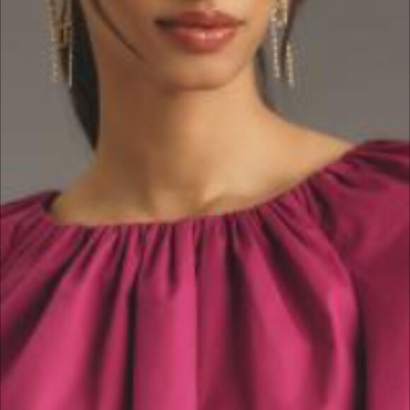 Brand New Mare Mare Long-Sleeve Crew-Neck Blouse - Picture 3 of 9